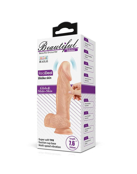 Pretty Love - Zebulon - Realistische Vibrerende Dildo - Lichte Huidskleur - Met afstandsbediening-Laced-up.nl