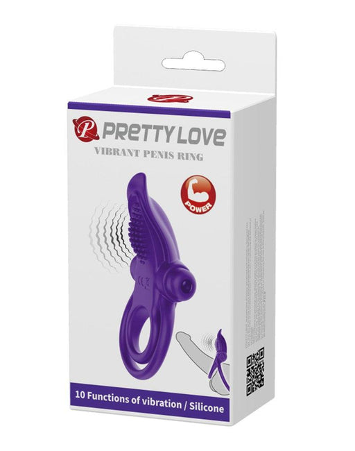 Pretty Love - Vibrerende Cockring Met clitoris tong Stimulator-Laced-up.nl
