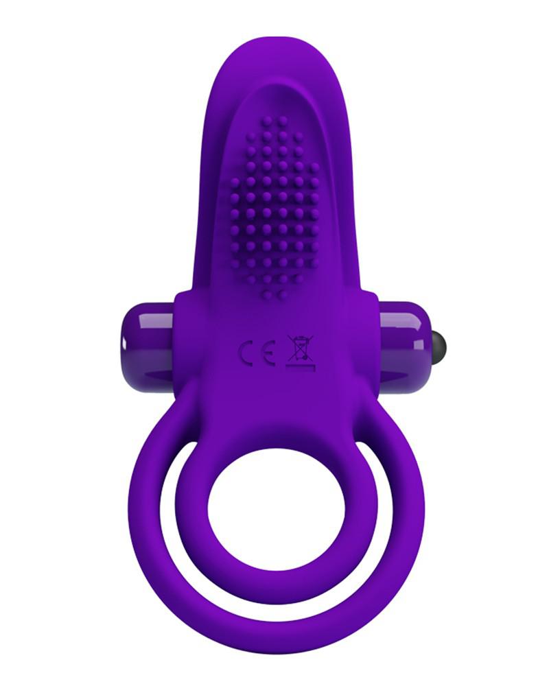 Pretty Love - Vibrerende Cockring Met clitoris tong Stimulator-Laced-up.nl