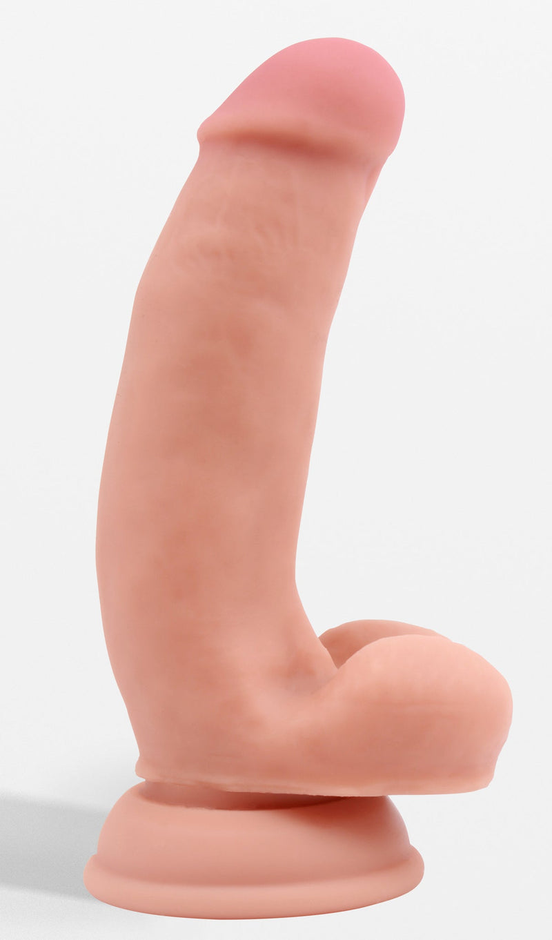Pure Naturally - Pornographer - Liquid Siliconen Dildo - 17,6 x 4 cm - Lichte Huidskleur-laced-up.nl