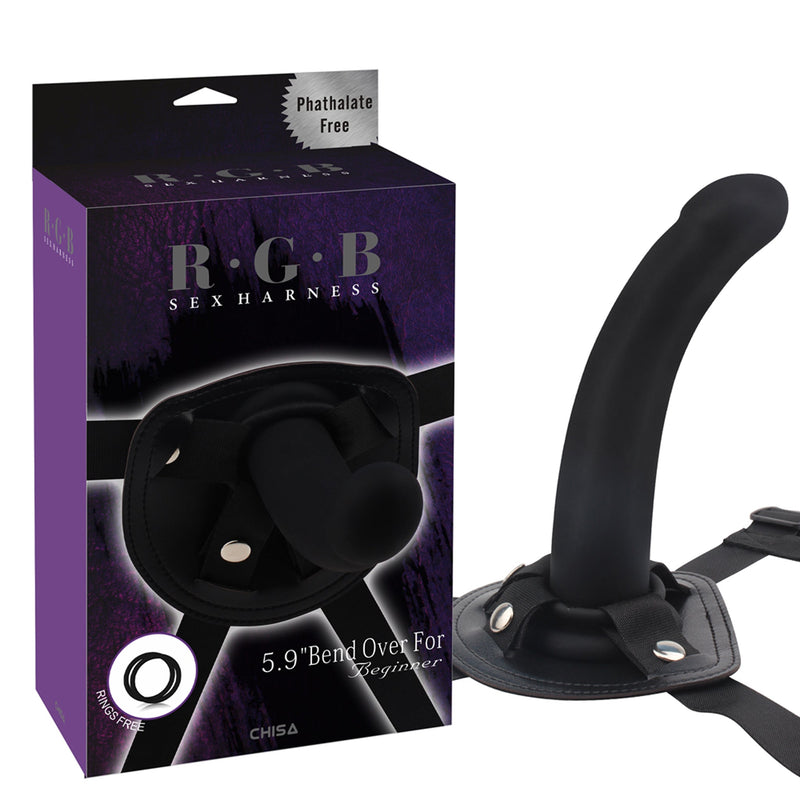 RGB - Bend over - Strap-on Dildo - Beginner - Zwart-laced-up.nl