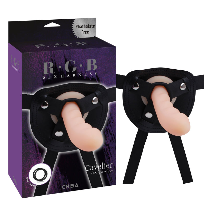 RGB - Cavelier Strap-On - Met Anale Dildo - Lichte Huidskleur-laced-up.nl