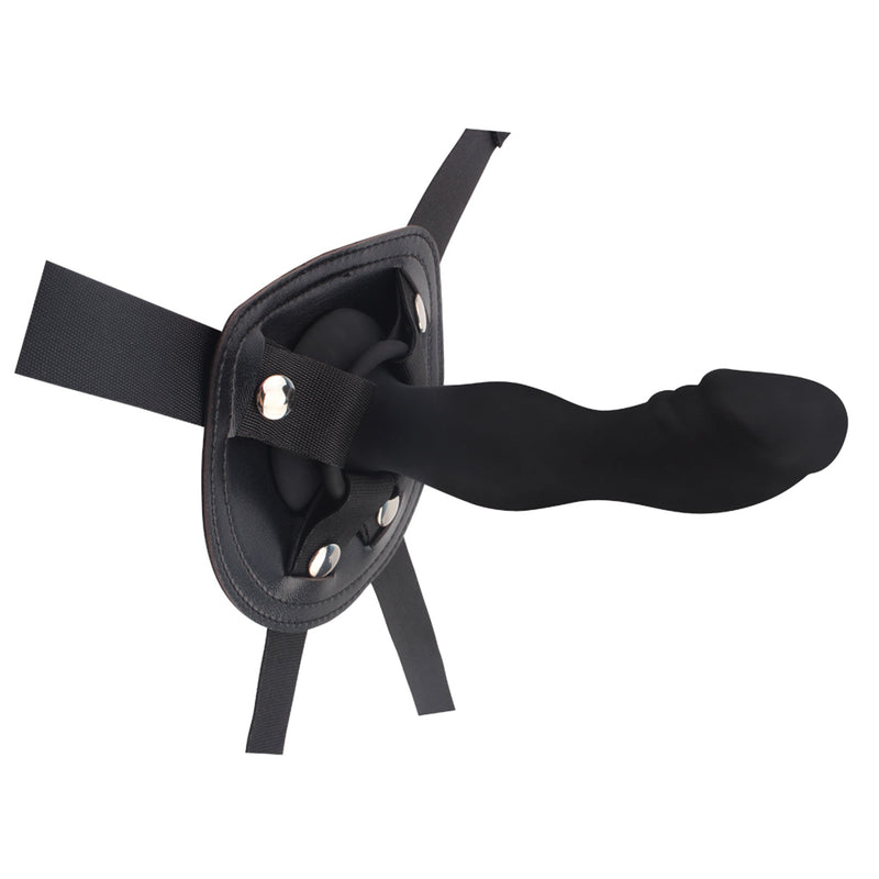 RGB - Rumpy-Pumpy Strap-On - Voorbinddildo met Verstelbaar Harnasje - Zwart-laced-up.nl