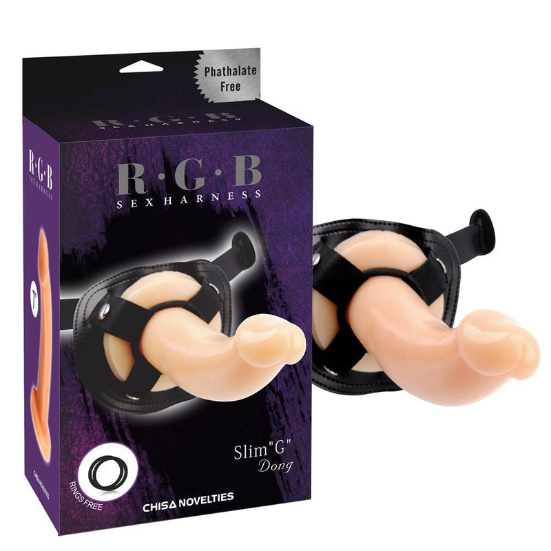 RGB - Strap-On Voorbinddildo - Slim G - Lengte 19 cm-Laced-up.nl