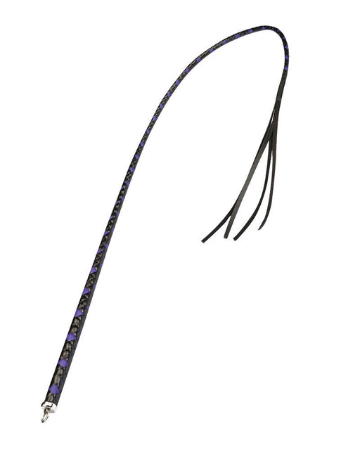 RISE - BDSM Zweep - Feather Hard Single Tail - Zwart/Blauw-Erotiekvoordeel.nl