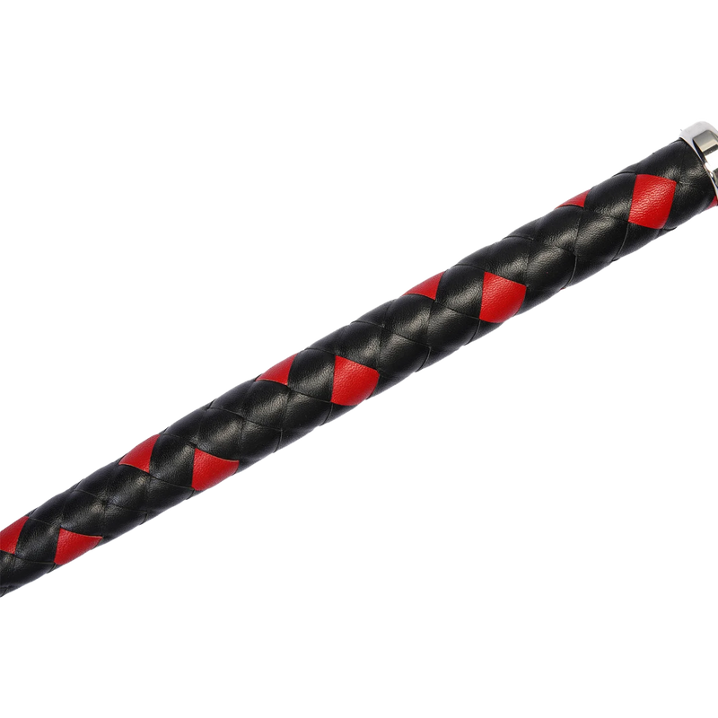 RISE - BDSM Zweep - Feather Single Tail - Zwart/Rood-Erotiekvoordeel.nl