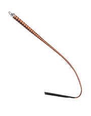 RISE - BDSM Zweep - Feather Slim Single Tail - Oranje/Zwart-Erotiekvoordeel.nl