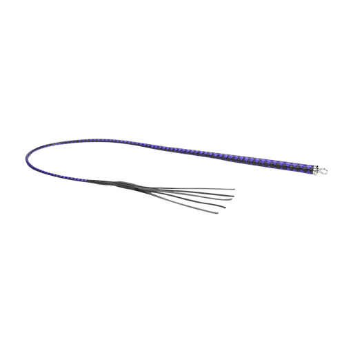 RISE - BDSM Zweep - Feather Soft Single Tail - Blauw/Zwart-Erotiekvoordeel.nl