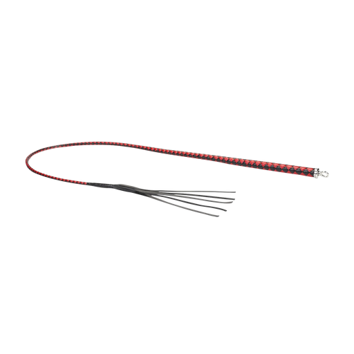 RISE - BDSM Zweep - Feather Soft Single Tail - Rood/Zwart-Erotiekvoordeel.nl