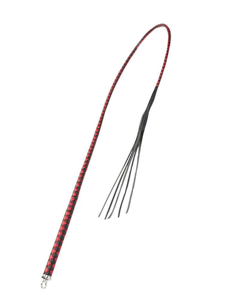 RISE - BDSM Zweep - Feather Soft Single Tail - Rood/Zwart-Erotiekvoordeel.nl