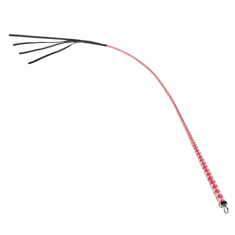 RISE - Japanse Bull Whip - 120 cm - Roze/Wit-Erotiekvoordeel.nl