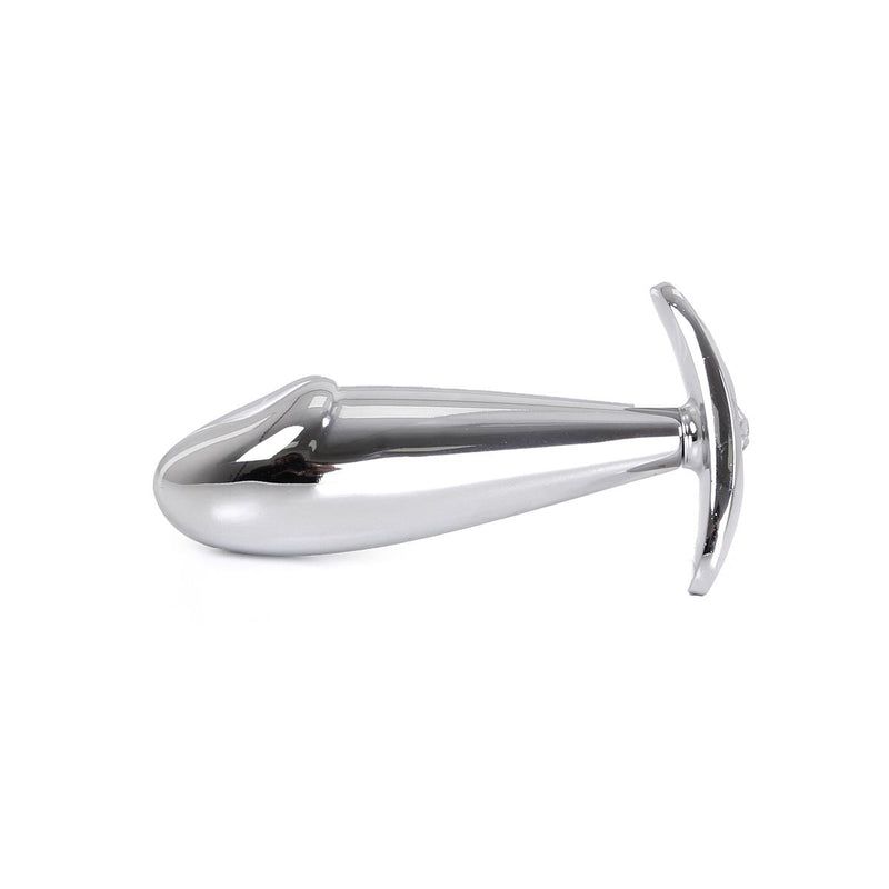 Kiotos - RVS Buttplug Met ribbel Voor prostaat stimulatie En Handvat-Laced-up.nl