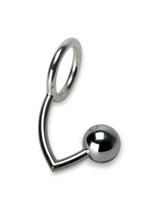 Rimba - RVS Cockring Met Buttplug - Anaal Slot-Erotiekvoordeel.nl