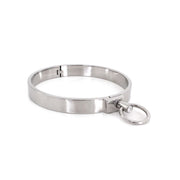 Kiotos - RVS Collar Solid Met Transparant Kristal voorzijde - Large - 13,5 cm-Laced-up.nl
