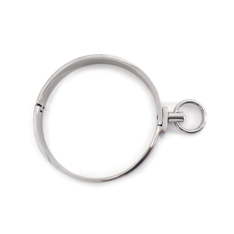 Kiotos - RVS Collar Solid Met Transparant Kristal voorzijde - Large - 13,5 cm-Laced-up.nl