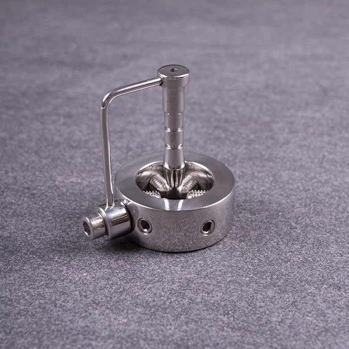 Kiotos - RVS Penis Ring Met Verstelbare schroeven En torpedo plug-Laced-up.nl