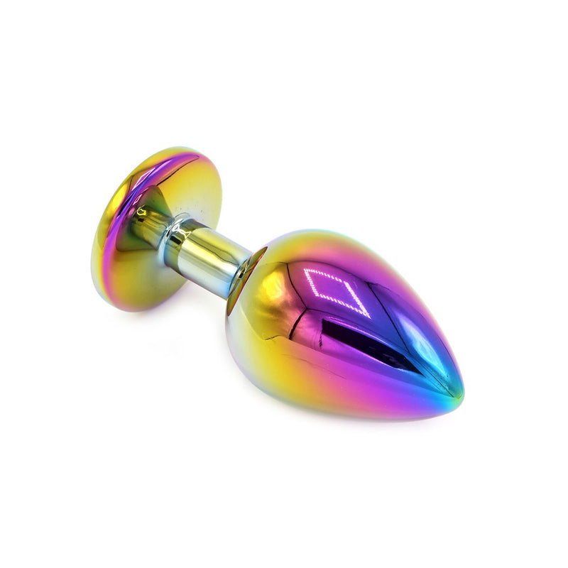 Kiotos - Rainbow Buttplug Aluminium Met Siersteen-Laced-up.nl