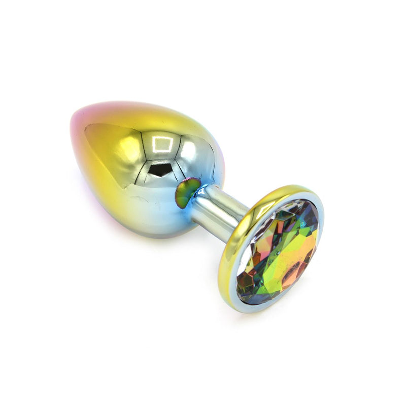 Kiotos - Rainbow Buttplug Aluminium Met Siersteen-Laced-up.nl