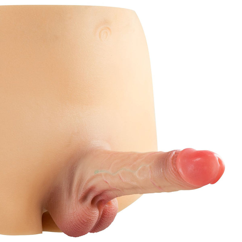 Real Body - Bodysuit - Female to Male - Male Lower Body with Massive Penis - Available in 2 sizes - Laced-up.nl
