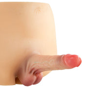 Real Body - Bodysuit - Female to Male - Mannelijk Onderlichaam met Massieve Penis - Verkrijgbaar in 2 maten-Laced-up.nl