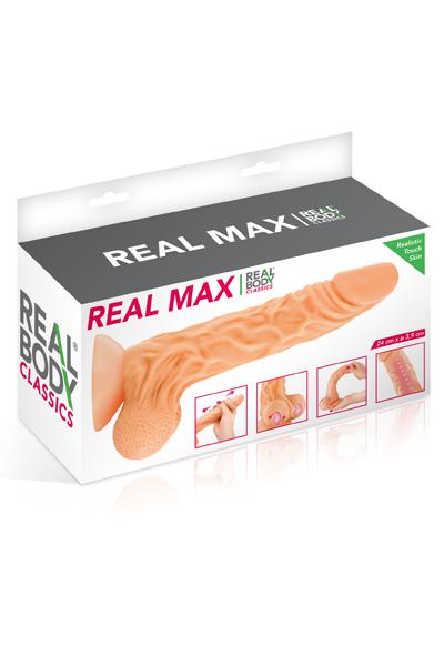 Real Body - Dildo - Real Max - Met Bewegende Voorhuid - 22 cm-Laced-up.nl