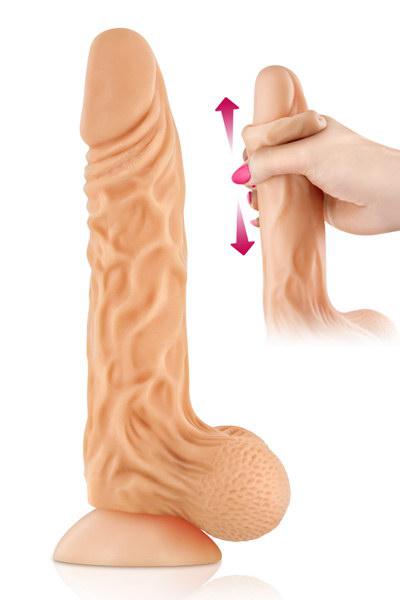 Real Body - Dildo - Real Max - Met Bewegende Voorhuid - 22 cm-Laced-up.nl