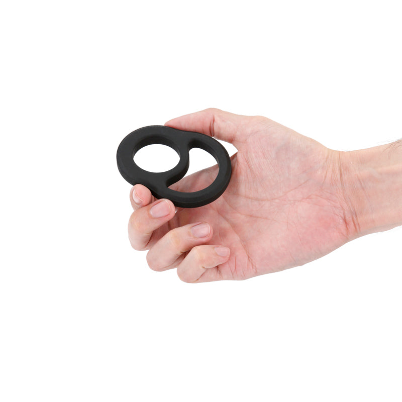 Renegade - Cradle - Siliconen Cockring - Zwart-laced-up.nl
