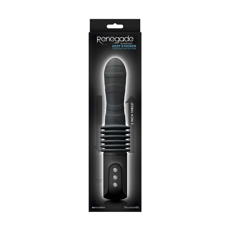 Renegade - Deep Stroker - Stotende Vibrator - Zwart-laced-up.nl