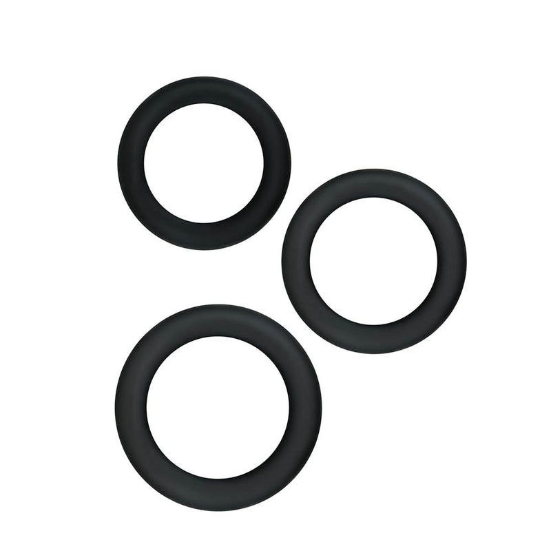 Renegade - Diversity Rings - Rekbare Cockringen Set - Zwart-Erotiekvoordeel.nl