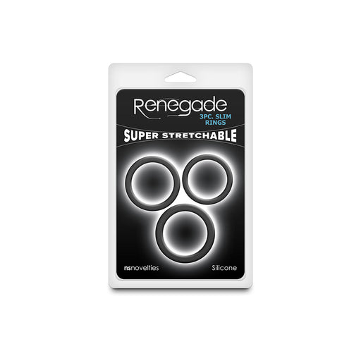 Renegade - Slim Rings - Cock Ring Set - 3 pieces - Black-Laced-up.nl