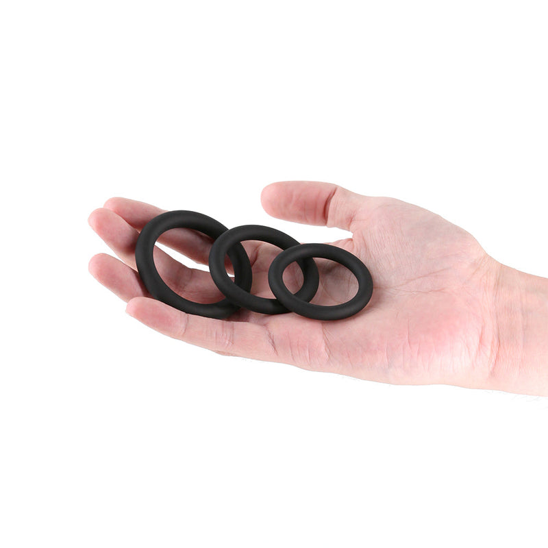 Renegade - Slim Rings - Cock Ring Set - 3 pieces - Black-Laced-up.nl
