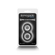 Renegade - Twofold - Dubbele Siliconen Cockring - Zwart-laced-up.nl