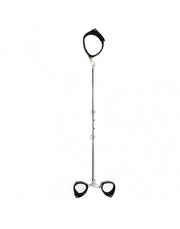 Rimba - BDSM Spreader Bar with Leather Handcuffs and Collar - Laced-up.nl