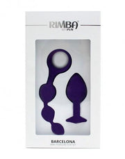 Rimba - Barcelona - Anaal Set Met Buttplug En Anaal kralen - Paars-Laced-up.nl