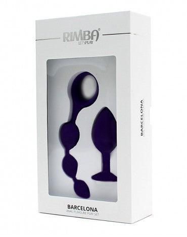 Rimba - Barcelona - Anaal Set Met Buttplug En Anaal kralen - Paars-Laced-up.nl
