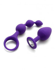 Rimba - Barcelona - Anaal Set Met Buttplug En Anaal kralen - Paars-Laced-up.nl