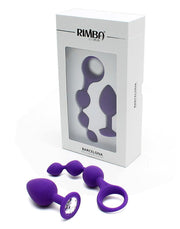 Rimba - Barcelona - Anaal Set Met Buttplug En Anaal kralen - Paars-Laced-up.nl