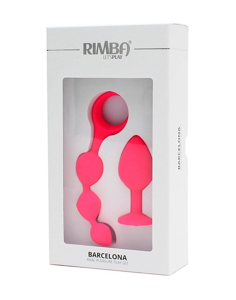 Rimba - Barcelona - Anaal Set Met Buttplug En Anaal kralen - Roze-Laced-up.nl