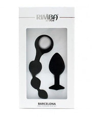 Rimba - Barcelona - Anaal Set Met Buttplug En Anaal kralen - Zwart-Laced-up.nl