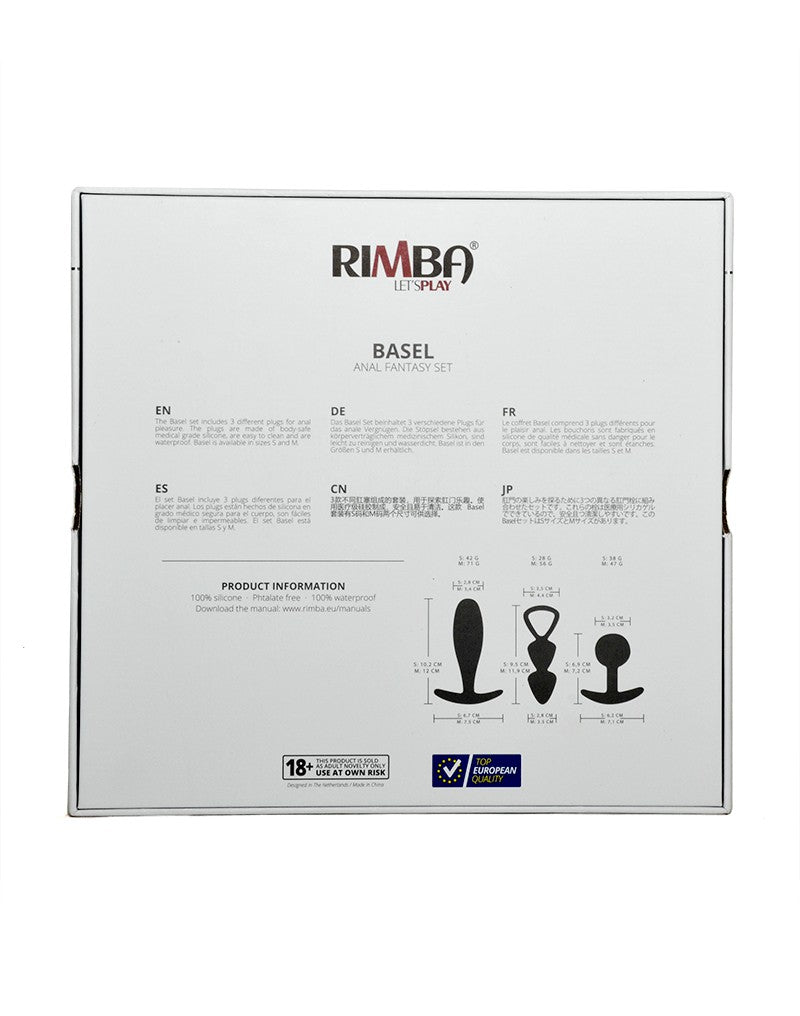 Rimba - Basel - Buttplug Set Van 3 - Zwart-Laced-up.nl