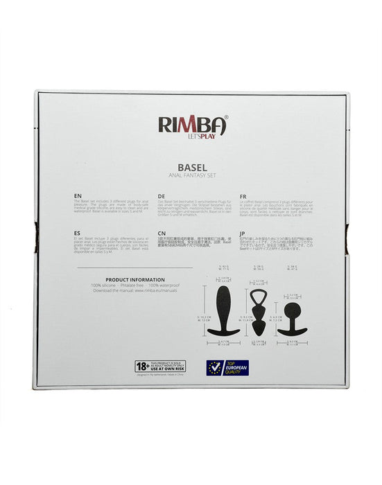 Rimba - Basel - Buttplug Set Van 3 - Zwart-Laced-up.nl