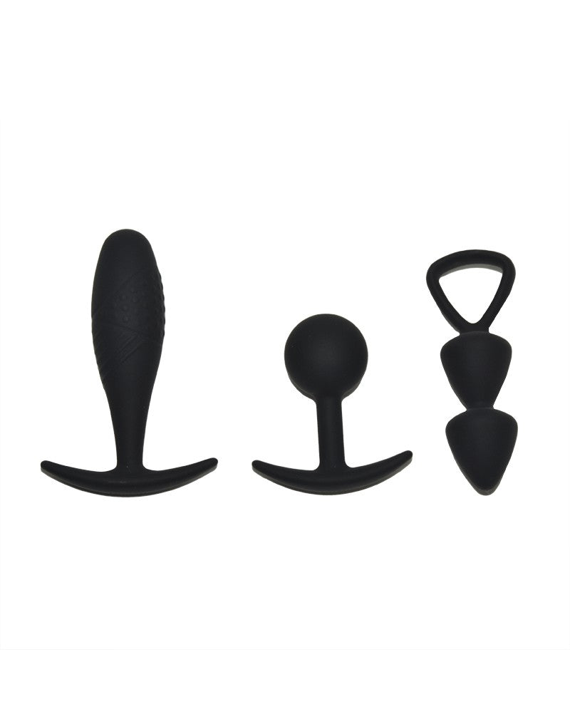 Rimba - Basel - Buttplug Set Van 3 - Zwart-Laced-up.nl
