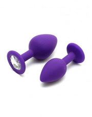 Rimba - Berlin - Bling Buttplug - Set Met 2 Buttplugs Met Kristal - Paars-Laced-up.nl