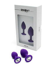 Rimba - Berlin - Bling Buttplug - Set Met 2 Buttplugs Met Kristal - Paars-Laced-up.nl