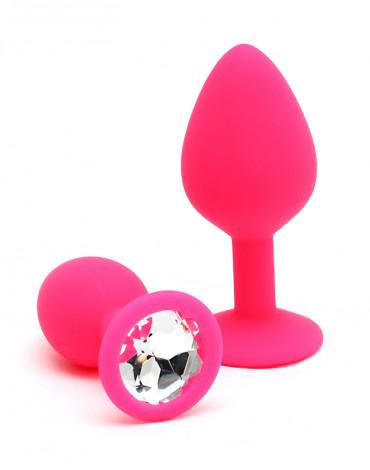 Rimba - Berlin - Bling Buttplug - Set Met 2 Buttplugs Met Kristal - Roze-Laced-up.nl