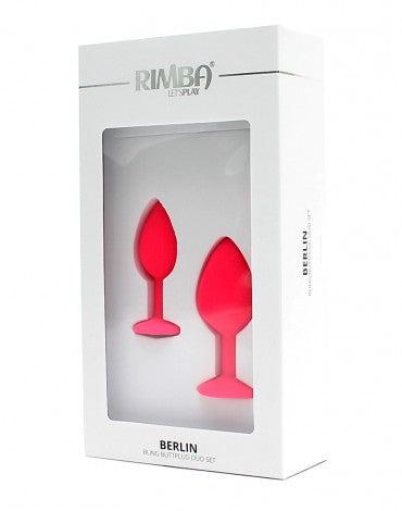 Rimba - Berlin - Bling Buttplug - Set Met 2 Buttplugs Met Kristal - Roze-Laced-up.nl