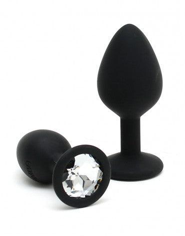 Rimba - Berlin - Bling Buttplug - Set Met 2 Buttplugs Met Kristal - Zwart-Laced-up.nl