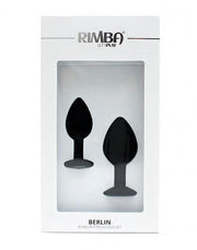 Rimba - Berlin - Bling Buttplug - Set Met 2 Buttplugs Met Kristal - Zwart-Laced-up.nl