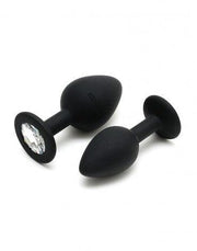 Rimba - Berlin - Bling Buttplug - Set Met 2 Buttplugs Met Kristal - Zwart-Laced-up.nl