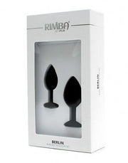 Rimba - Berlin - Bling Buttplug - Set Met 2 Buttplugs Met Kristal - Zwart-Laced-up.nl